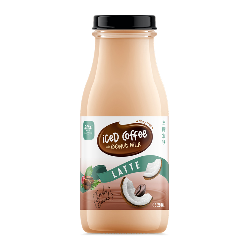 Rita Iced Coffee With Coconut Milk Latte Flavor 280ml Glass Bottle